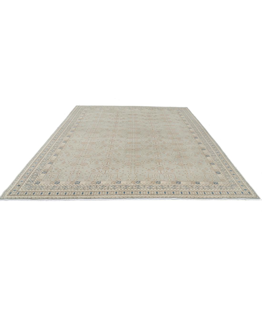 Khotan 9' 5" X 11' 11" Hand-Knotted Wool Rug 9' 5" X 11' 11" (287 X 363) / Grey / Taupe