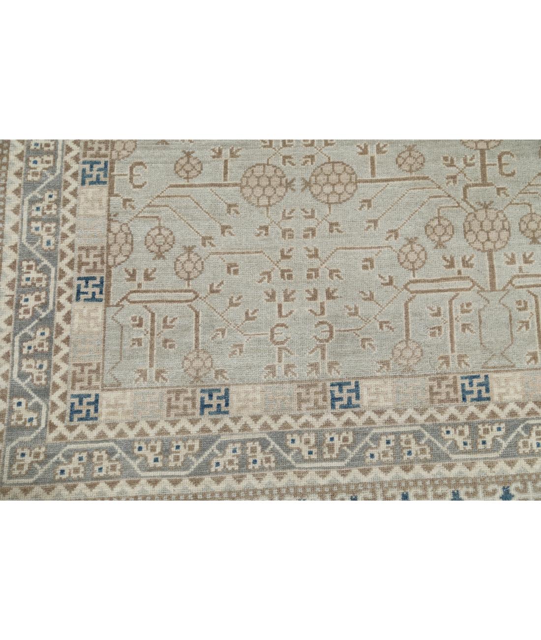 Khotan 9' 5" X 11' 11" Hand-Knotted Wool Rug 9' 5" X 11' 11" (287 X 363) / Grey / Taupe