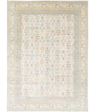 Khotan 10' 2" X 14' 1" Hand-Knotted Wool Rug 10' 2" X 14' 1" (310 X 429) / Ivory / Blue