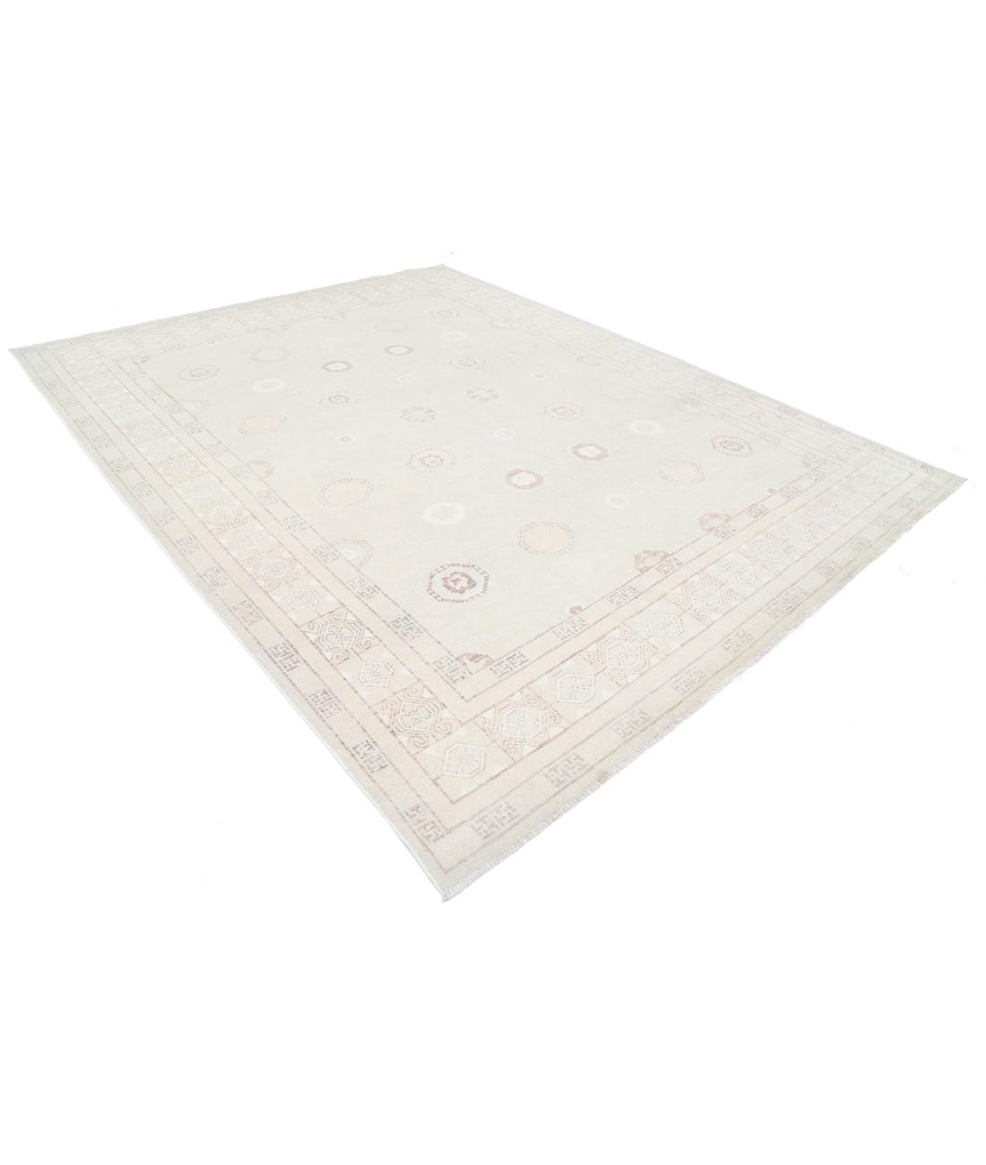 Khotan 8' 7" X 10' 10" Hand-Knotted Wool Rug 8' 7" X 10' 10" (262 X 330) / Ivory / Taupe