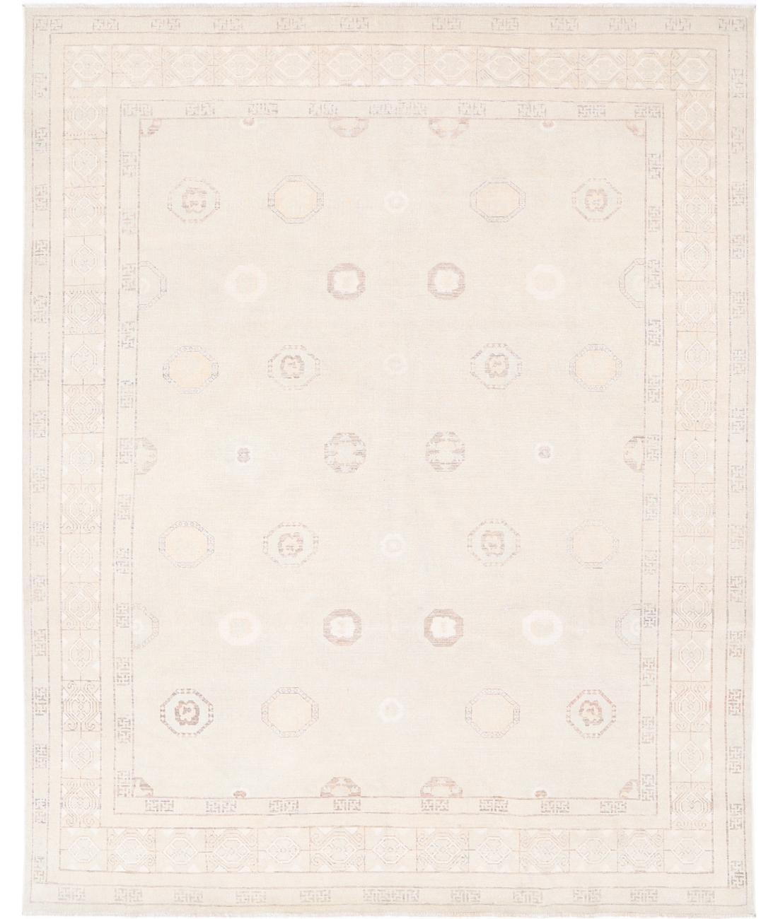 Khotan 8' 7" X 10' 10" Hand-Knotted Wool Rug 8' 7" X 10' 10" (262 X 330) / Ivory / Taupe