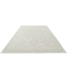 Khotan 8' 11" X 11' 10" Hand-Knotted Wool Rug 8' 11" X 11' 10" (272 X 361) / Ivory / Blue