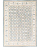 Khotan 9' 9" X 13' 9" Hand-Knotted Wool Rug 9' 9" X 13' 9" (297 X 419) / Blue / Ivory