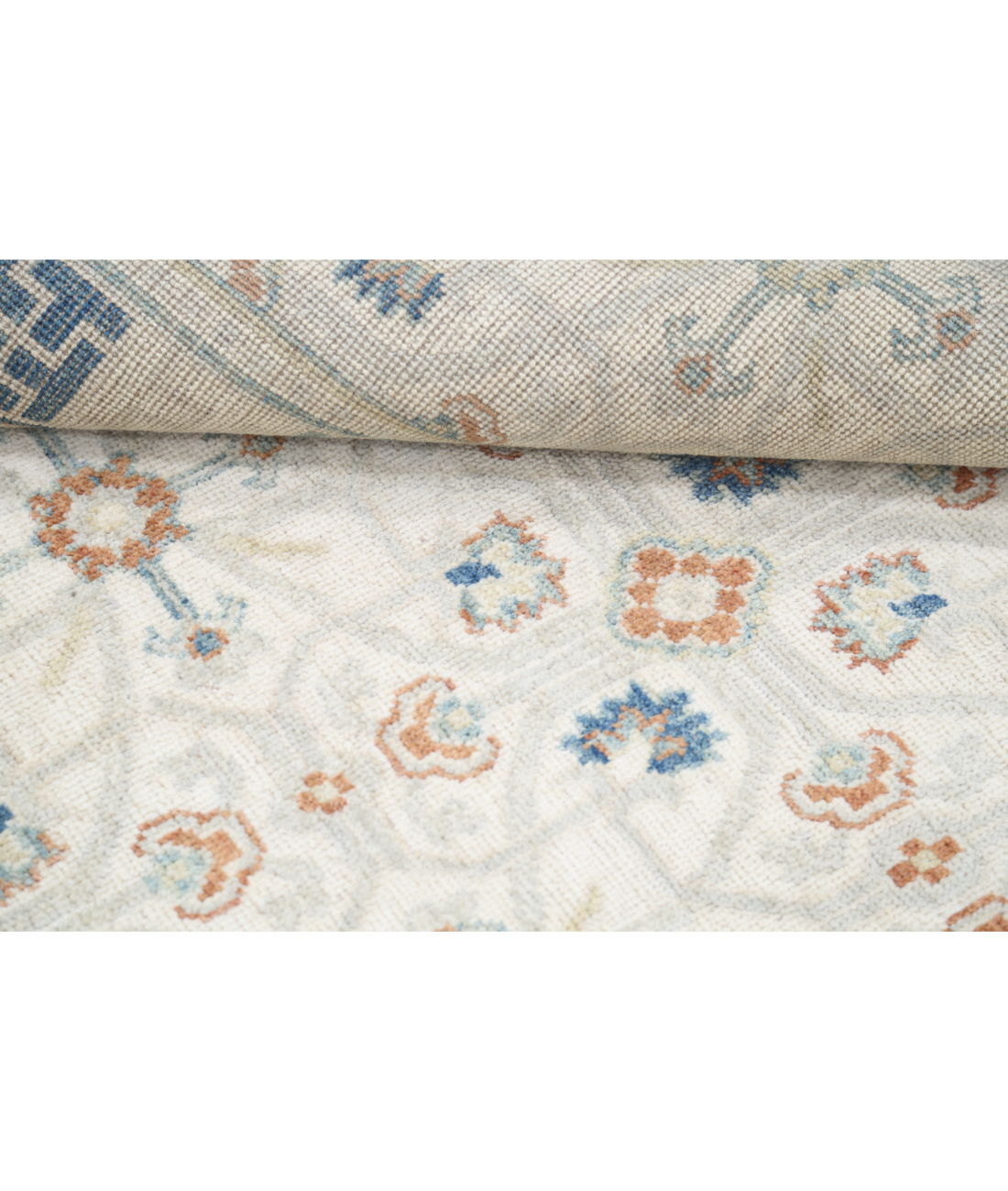 Khotan 9' 1" X 12' 7" Hand-Knotted Wool Rug 9' 1" X 12' 7" (277 X 384) / Grey / Blue