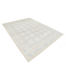 Hand Knotted Khotan Wool Rug 7' 10" X 10' 3" 7' 10" X 10' 3" (239 X 312) / Ivory / Brown