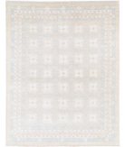 Hand Knotted Khotan Wool Rug 7' 10" X 10' 3" 7' 10" X 10' 3" (239 X 312) / Ivory / Brown