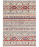 Hand Knotted Khurjeen Wool Rug 9' 8" X 13' 0" 9' 8" X 13' 0" (295 X 396) / Ivory / Red
