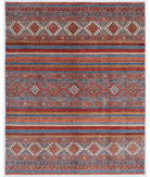 Hand Knotted Khurjeen Wool Rug 8' 11" X 11' 0" 8' 11" X 11' 0" (272 X 335) / Red / Blue