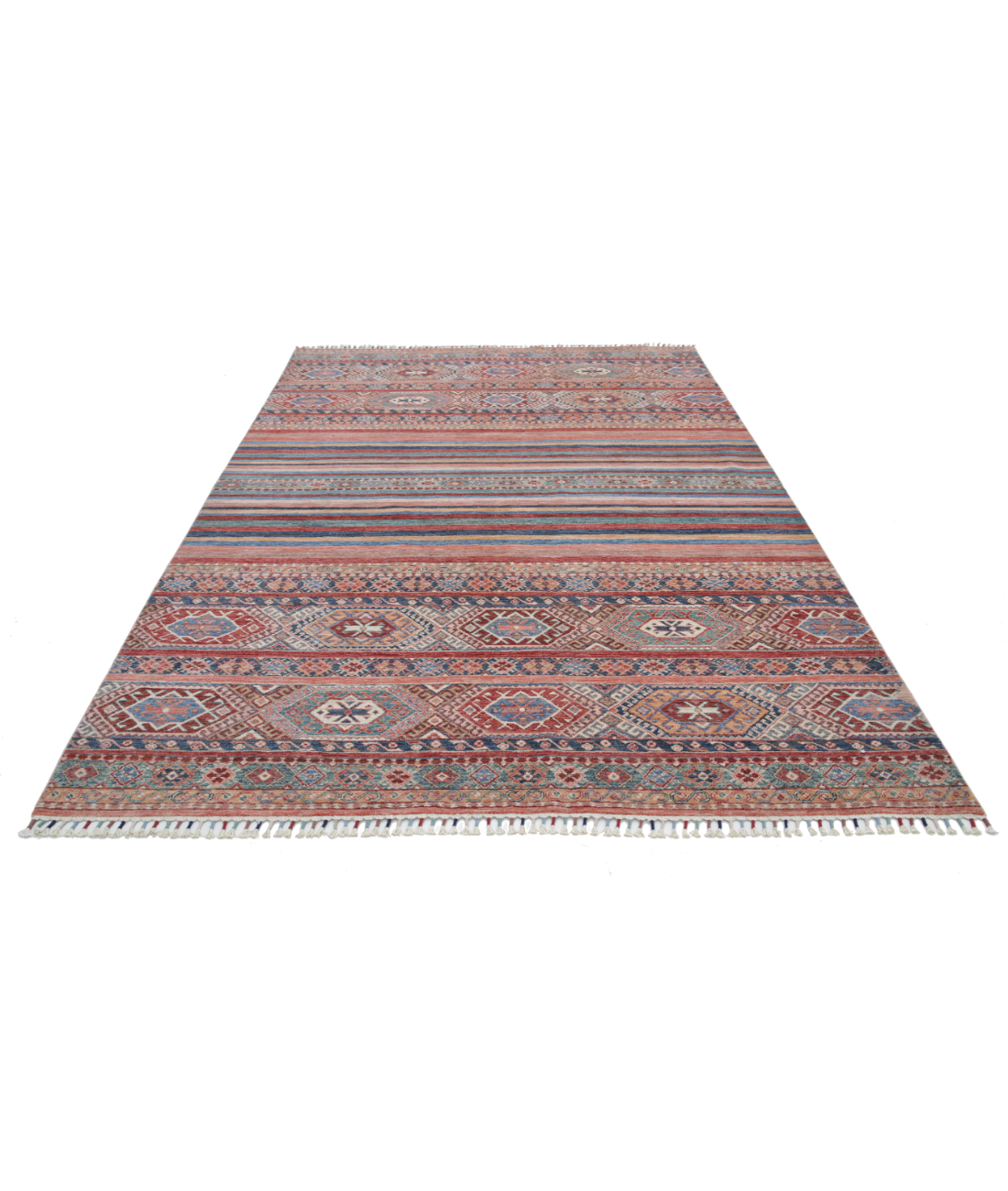 Hand Knotted Khurjeen Wool Rug 6' 8" X 9' 7" 6' 8" X 9' 7" (203 X 292) / Multi / Multi
