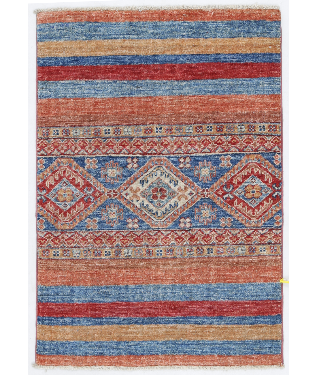 Hand Knotted Khurjeen Wool Rug - 2'0'' x 2'10'' 2' 0" X 2' 10" ( 61 X 86 ) / Multi / Blue