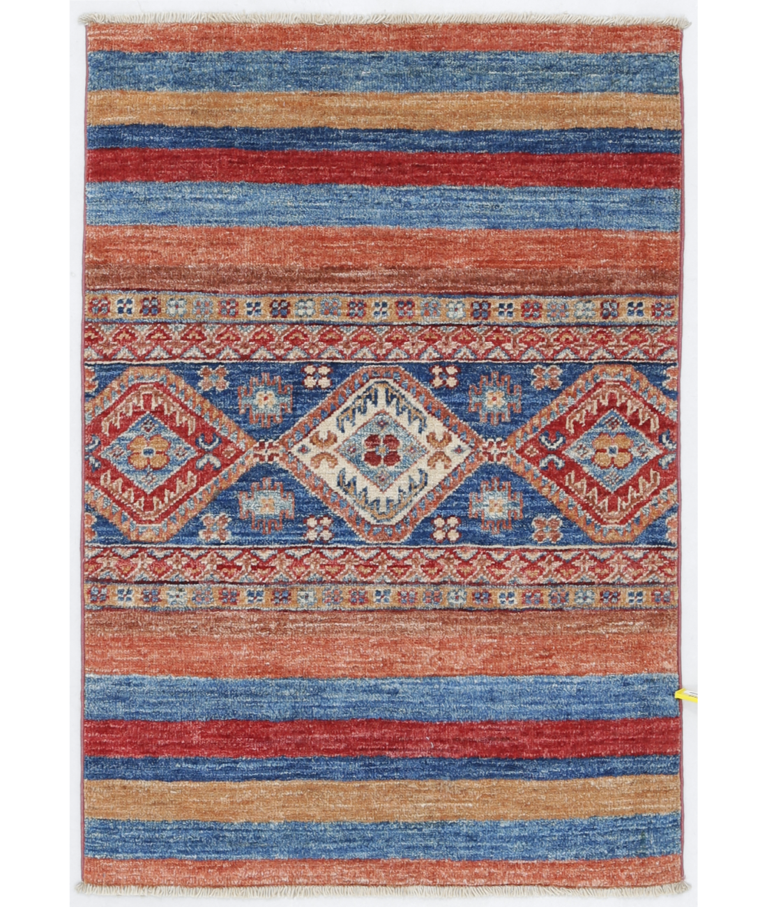 Hand Knotted Khurjeen Wool Rug - 2'0'' x 2'10'' 2' 0" X 2' 10" ( 61 X 86 ) / Multi / Blue
