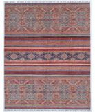 Hand Knotted Khurjeen Wool Rug 9' 0" X 11' 4" 9' 0" X 11' 4" (274 X 345) / Multi / Blue