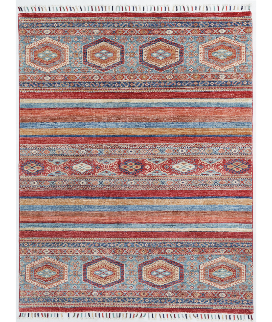 Hand Knotted Khurjeen Wool Rug 5' 0" X 6' 5" 5' 0" X 6' 5" (152 X 196) / Multi / Red
