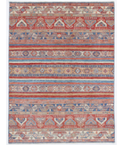 Hand Knotted Khurjeen Wool Rug 4' 11" X 6' 8" 4' 11" X 6' 8" (150 X 203) / Multi / Red