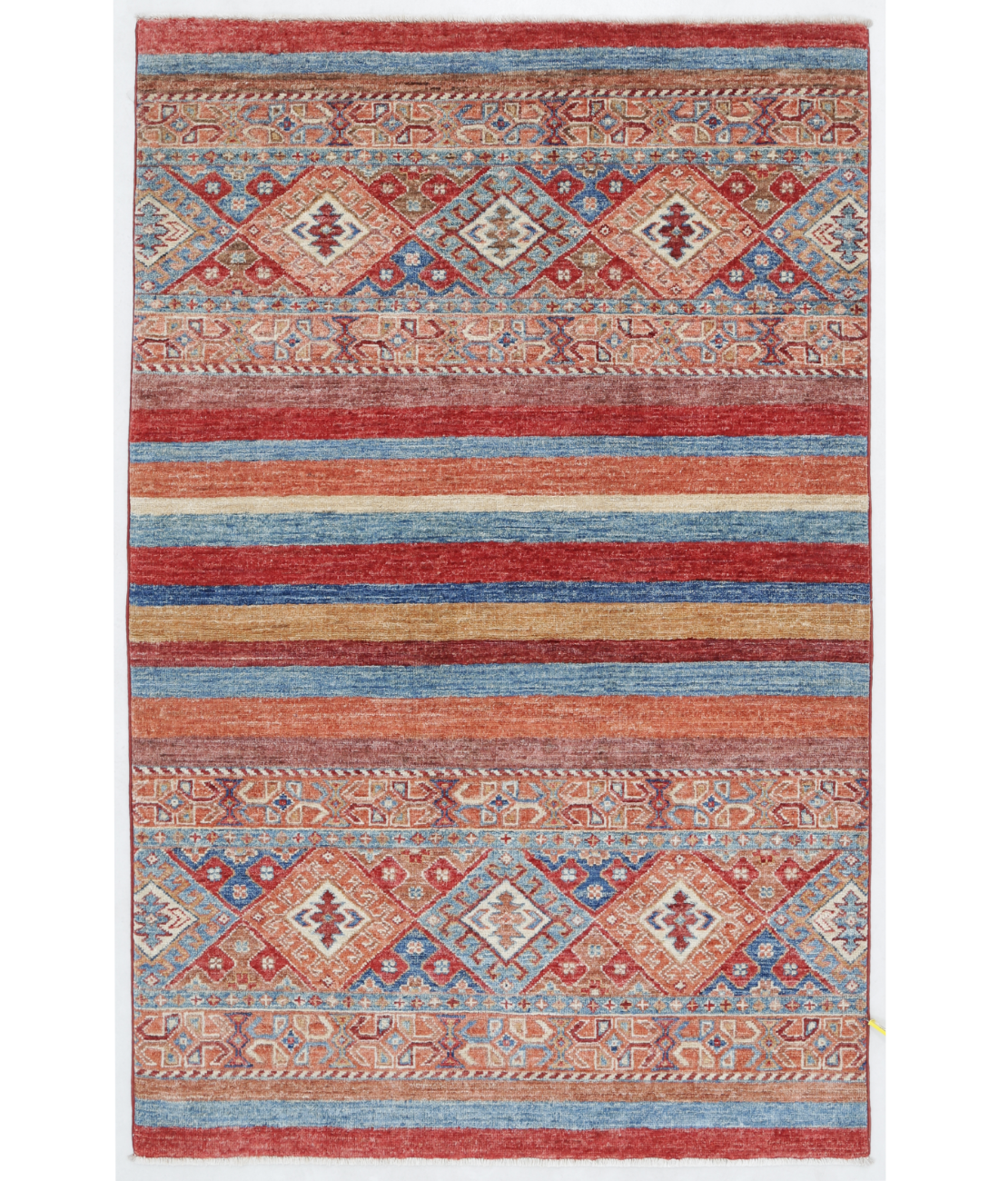 Hand Knotted Khurjeen Wool Rug 3' 3" X 5' 0" 3' 3" X 5' 0" (99 X 152) / Multi / Red