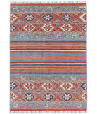 Hand Knotted Khurjeen Wool Rug 5' 9" X 8' 0" 5' 9" X 8' 0" (175 X 244) / Multi / Blue