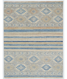 Hand Knotted Khurjeen Wool Rug 4' 11" X 6' 4" 4' 11" X 6' 4" (150 X 193) / Multi / Taupe