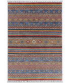 Hand Knotted Khurjeen Wool Rug 5' 6" X 8' 1" 5' 6" X 8' 1" (168 X 246) / Multi / Blue