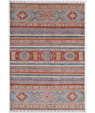 Hand Knotted Khurjeen Wool Rug 5' 8" X 7' 11" 5' 8" X 7' 11" (173 X 241) / Multi / Blue