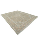 Sarouk 10'6'' X 12'10'' Hand-Knotted Wool Rug 10'6'' x 12'10'' (315 X 385) / Green / Peach