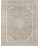 Sarouk 10'6'' X 12'10'' Hand-Knotted Wool Rug 10'6'' x 12'10'' (315 X 385) / Green / Peach