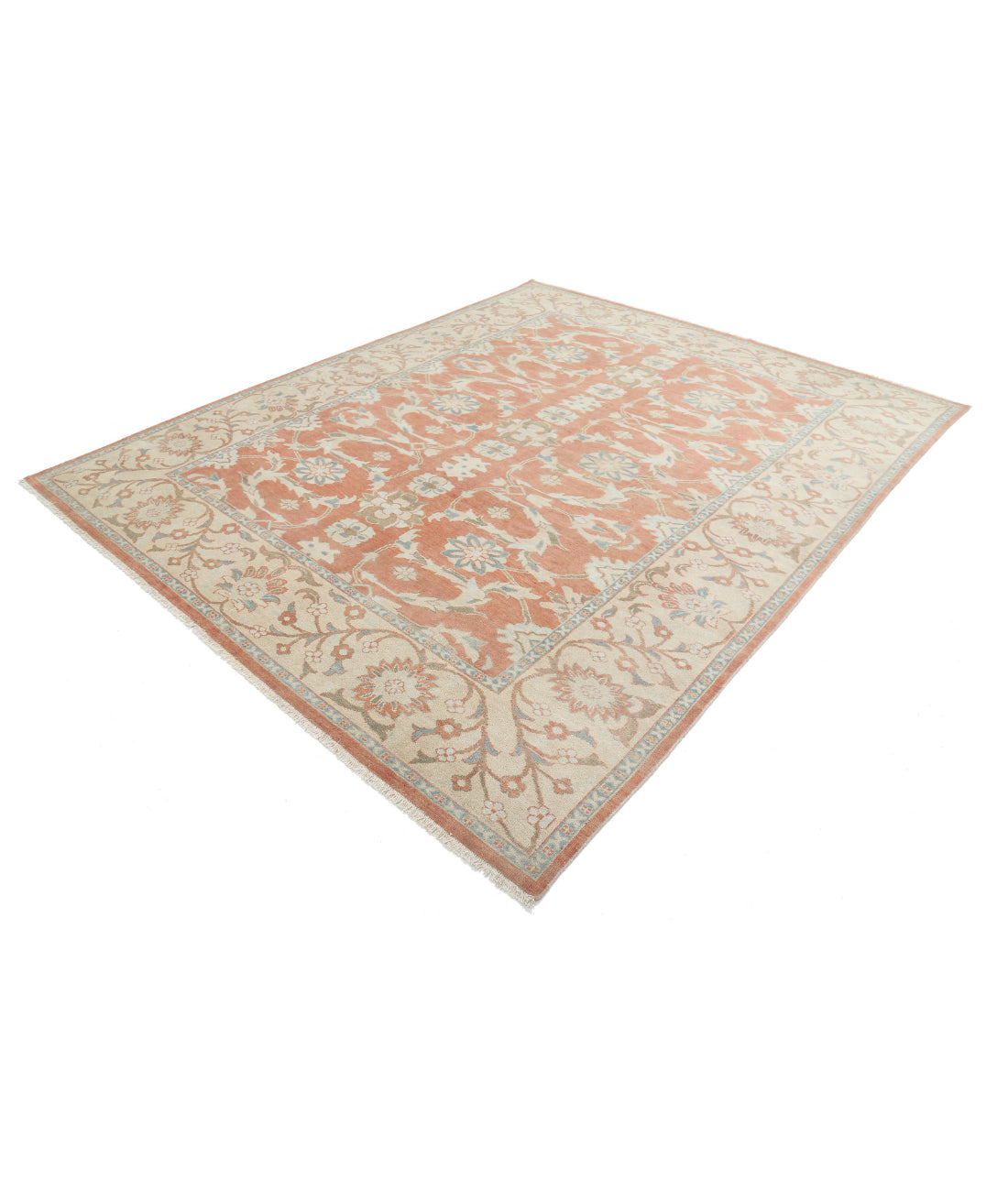 Sultanabad 8'0'' X 9'9'' Hand-Knotted Wool Rug 8'0'' x 9'9'' (240 X 293) / Peach / Beige