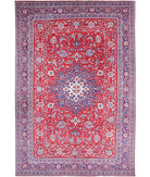 Mahal 6'10'' X 10'5'' Hand-Knotted Wool Rug 6'10'' x 10'5'' (205 X 313) / Red / Blue