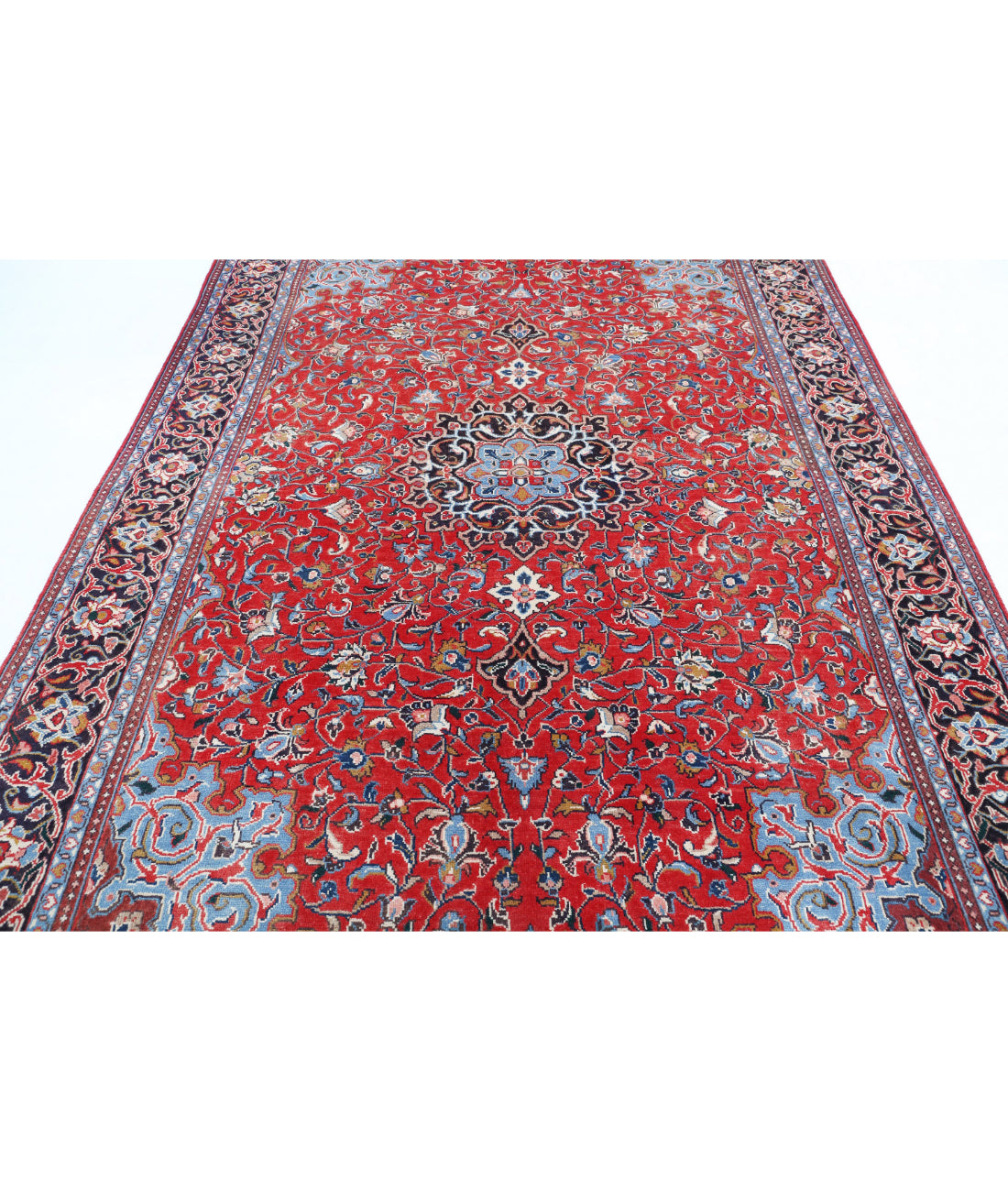 Mahal 7'1'' X 10'6'' Hand-Knotted Wool Rug 7'1'' x 10'6'' (213 X 315) / Red / Black