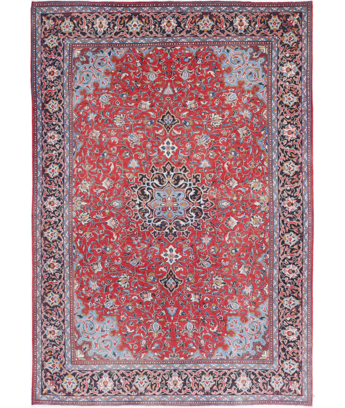 Mahal 7'1'' X 10'6'' Hand-Knotted Wool Rug 7'1'' x 10'6'' (213 X 315) / Red / Black