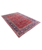 Mahal 6'9'' X 9'6'' Hand-Knotted Wool Rug 6'9'' x 9'6'' (203 X 285) / Red / Blue