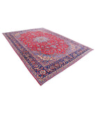 Mahal 9'6'' X 13'2'' Hand-Knotted Wool Rug 9'6'' x 13'2'' (285 X 395) / Red / Blue