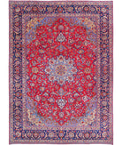 Mahal 9'6'' X 13'2'' Hand-Knotted Wool Rug 9'6'' x 13'2'' (285 X 395) / Red / Blue