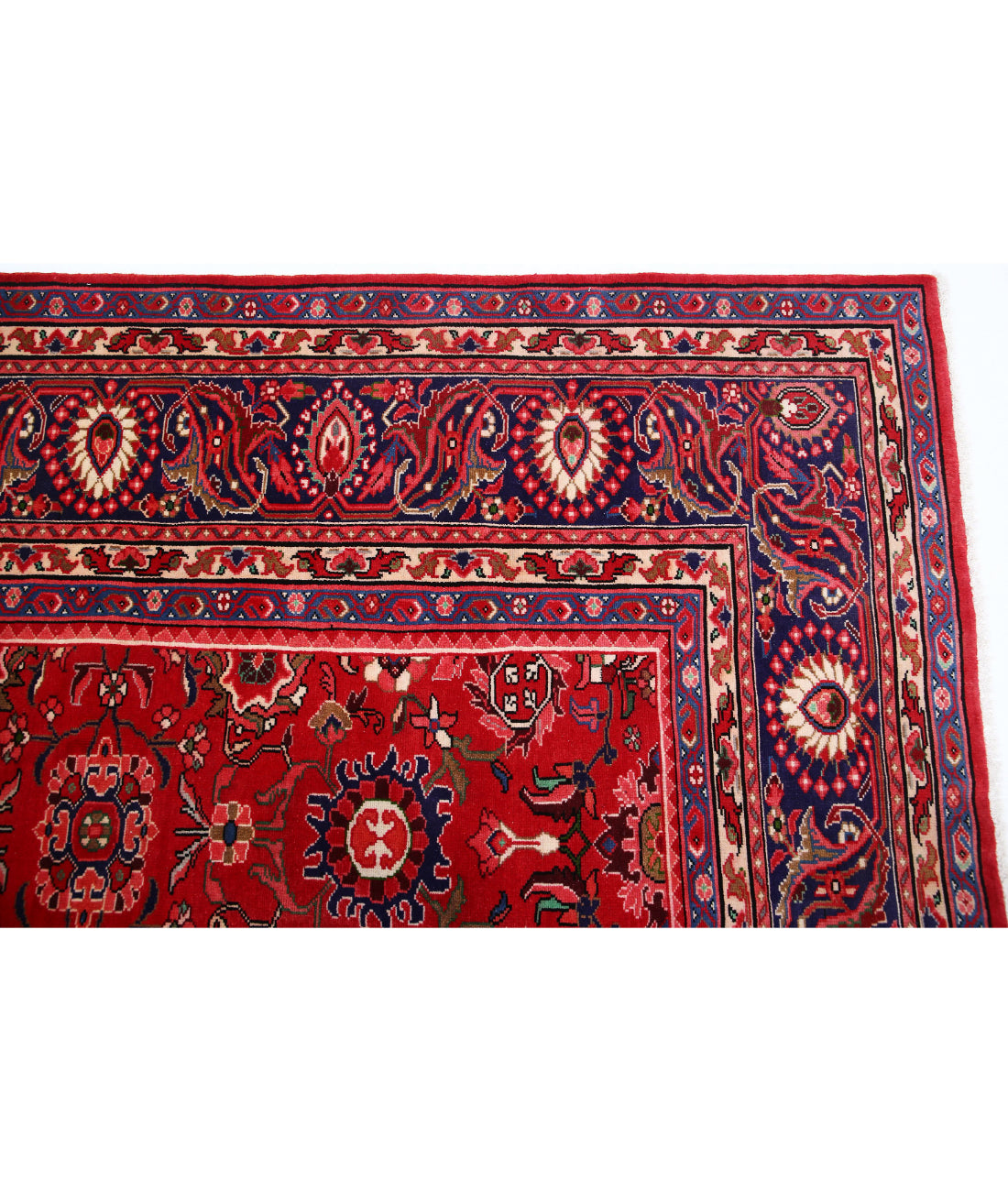 Mahal 10'2'' X 12'8'' Hand-Knotted Wool Rug 10'2'' x 12'8'' (305 X 380) / Red / Blue