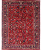 Mahal 10'2'' X 12'8'' Hand-Knotted Wool Rug 10'2'' x 12'8'' (305 X 380) / Red / Blue