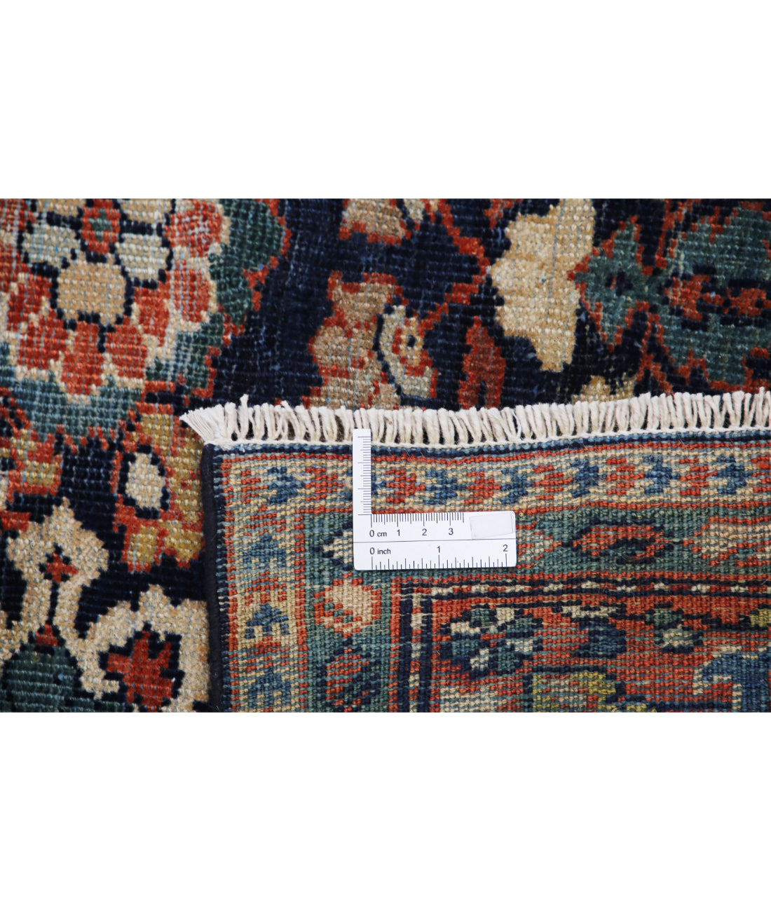 Mahal 8'6'' X 11'6'' Hand-Knotted Wool Rug 8'6'' x 11'6'' (255 X 345) / Blue / Red