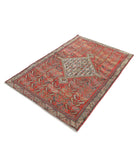 Malayer 3'9'' X 5'7'' Hand-Knotted Wool Rug 3'9'' x 5'7'' (113 X 168) / Rust / Grey