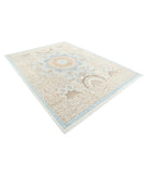 Mamluk 7'8'' X 10'2'' Hand-Knotted Wool Rug 7'8'' x 10'2'' (230 X 305) / Ivory / Blue