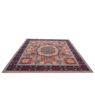 Mamluk 8'2'' X 9'3'' Hand-Knotted Wool Rug 8'2'' x 9'3'' (245 X 278) / Red / Blue