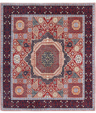 Mamluk 8'2'' X 9'3'' Hand-Knotted Wool Rug 8'2'' x 9'3'' (245 X 278) / Red / Blue