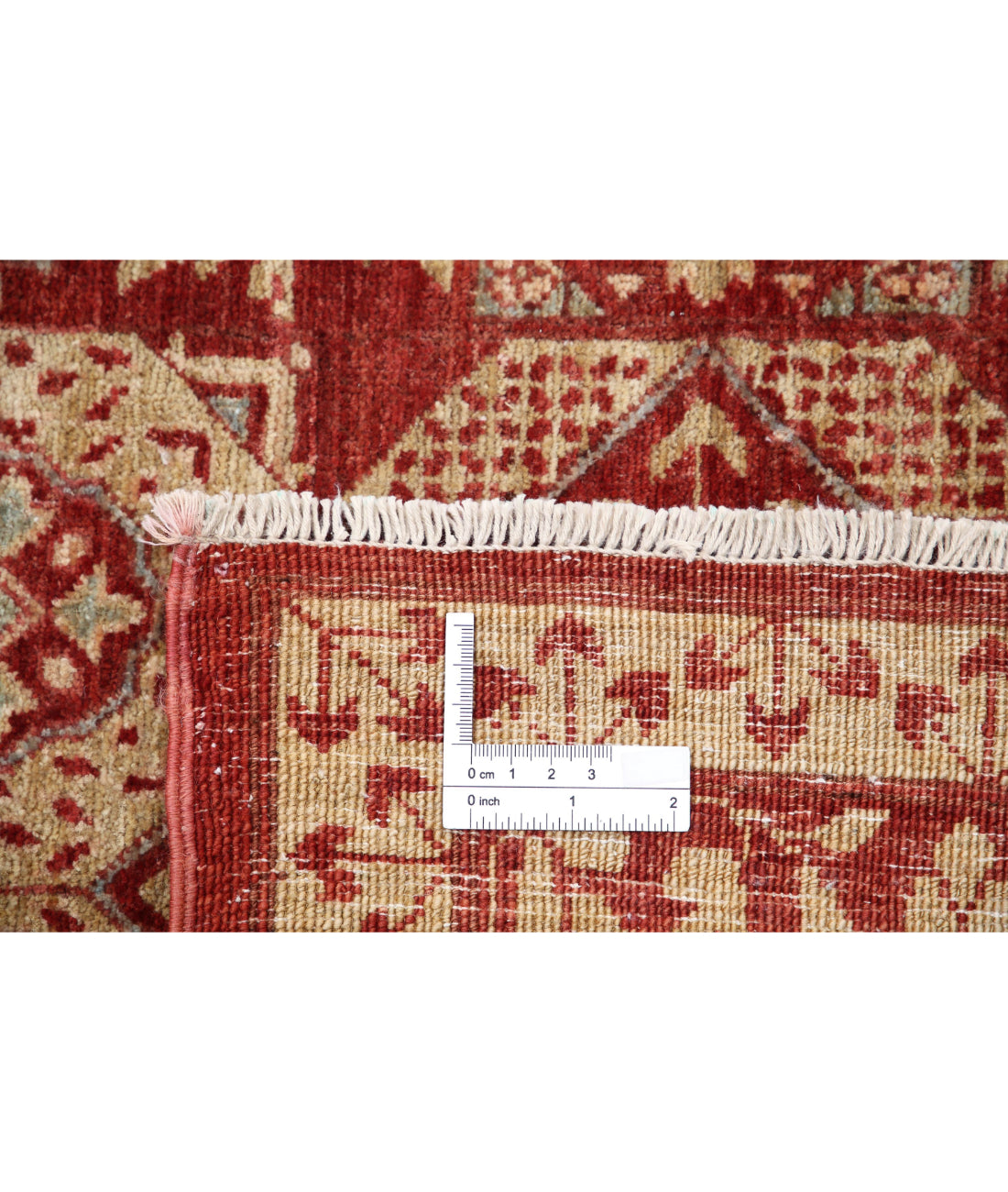 Mamluk 8'6'' X 11'9'' Hand-Knotted Wool Rug 8'6'' x 11'9'' (255 X 353) / Red / Ivory