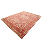 Mamluk 8'6'' X 11'9'' Hand-Knotted Wool Rug 8'6'' x 11'9'' (255 X 353) / Red / Ivory