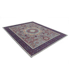 Mamluk 8'0'' X 9'11'' Hand-Knotted Wool Rug 8'0'' x 9'11'' (240 X 298) / Grey / Blue