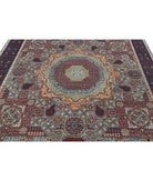 Mamluk 8'0'' X 9'11'' Hand-Knotted Wool Rug 8'0'' x 9'11'' (240 X 298) / Grey / Blue