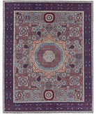 Mamluk 8'0'' X 9'11'' Hand-Knotted Wool Rug 8'0'' x 9'11'' (240 X 298) / Grey / Blue