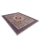 Mamluk 8'1'' X 10'4'' Hand-Knotted Wool Rug 8'1'' x 10'4'' (243 X 310) / Grey / Blue