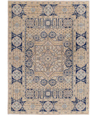 Mamluk 5'3'' X 7'5'' Hand-Knotted Wool Rug 5'3'' x 7'5'' (158 X 223) / Taupe / Blue