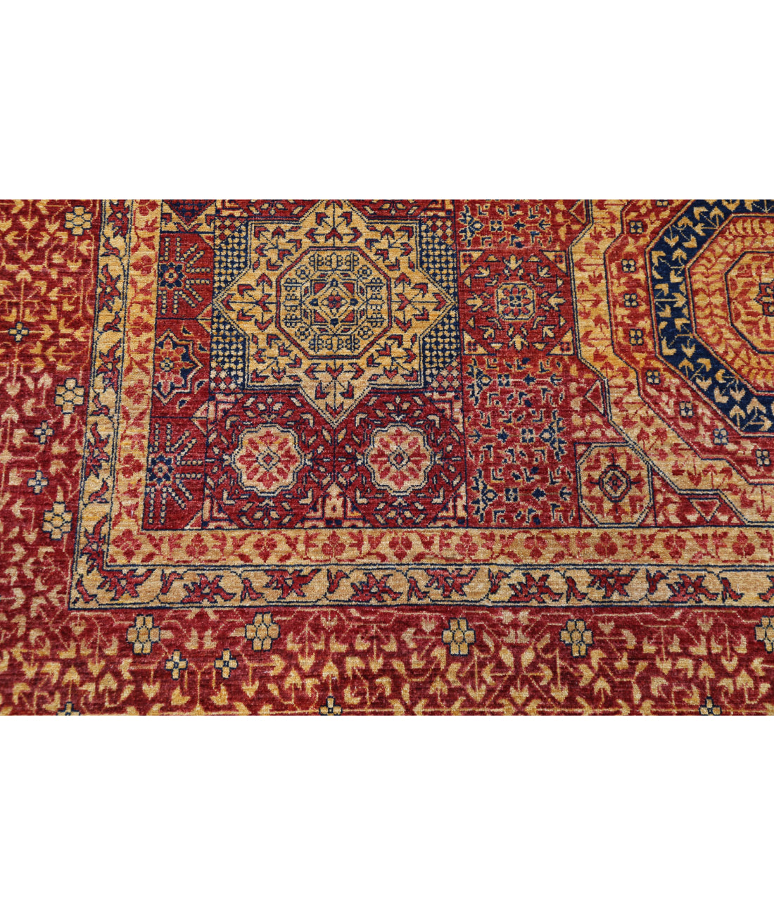 Mamluk 8'10'' X 12'8'' Hand-Knotted Wool Rug 8'10'' x 12'8'' (265 X 380) / Red / Beige