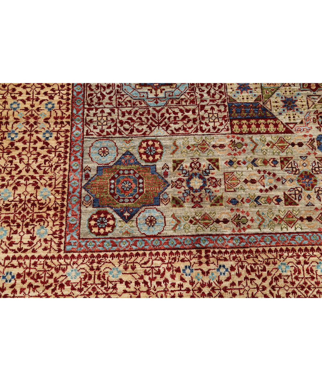 Mamluk 8'1'' X 10'0'' Hand-Knotted Wool Rug 8'1'' x 10'0'' (243 X 300) / Beige / Red