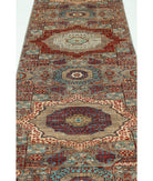 Mamluk 2'6'' X 19'6'' Hand-Knotted Wool Rug 2'6'' x 19'6'' (75 X 585) / Grey / Red