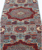 Mamluk 2'5'' X 13'6'' Hand-Knotted Wool Rug 2'5'' x 13'6'' (73 X 405) / Blue / Red